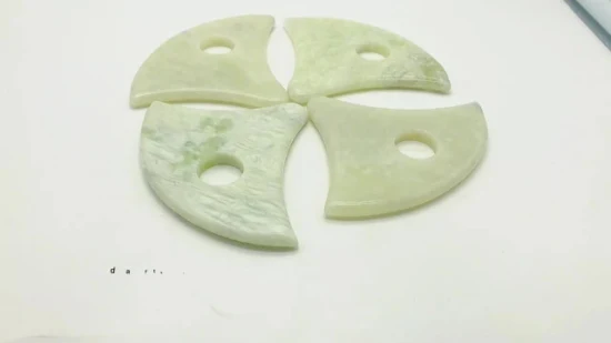 ホット販売パーソナライズ Gua Sha Guasha ボードライトグリーン翡翠石こするボディフェイシャルマッサージツール Gua Sha ボード